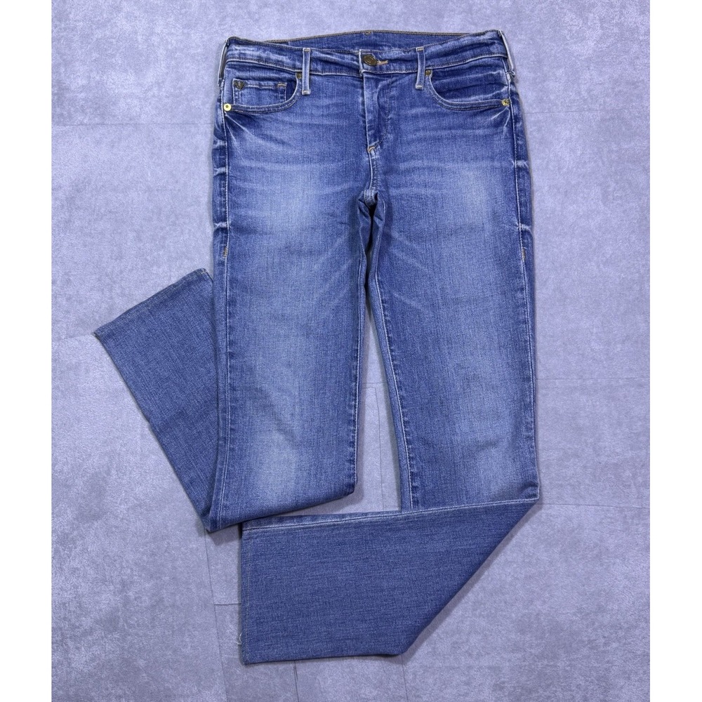 True Religion Jeans Womens 27x29 Cora Midrise Straight Stretch Y2K Normcore